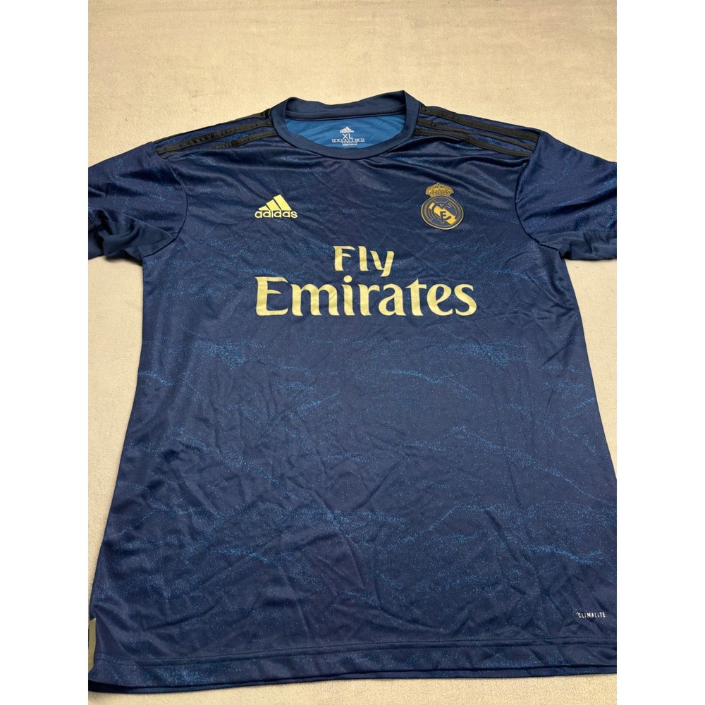 Adidas Real Madrid Away Jersey Blue 2019 Fly Emirates Climalite Mens XL Soccer
